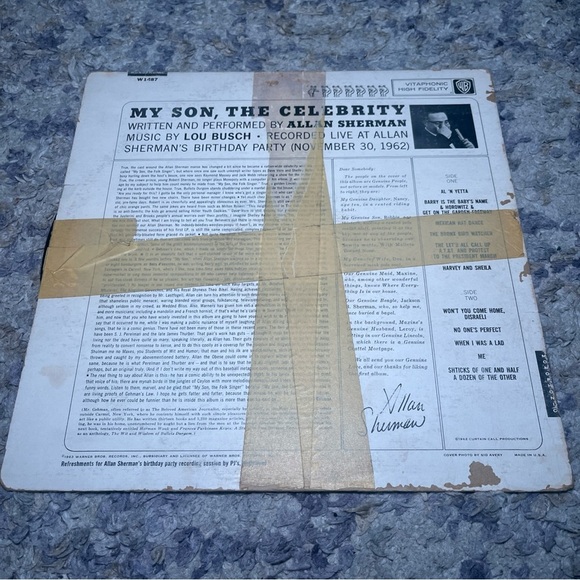 Allan Sherman -My Son the Celebrity - vintage vinyl record 1963 - Picture 2 of 9